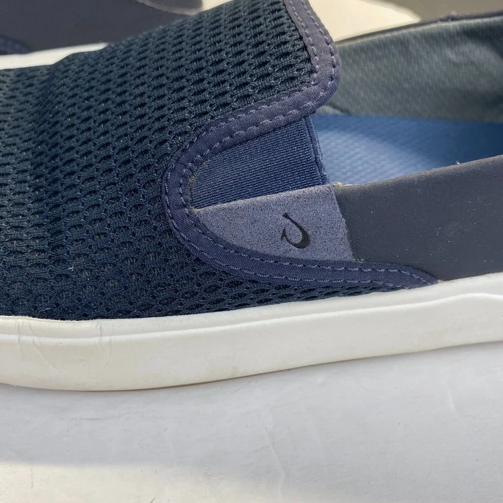OLUKAI LAE' AHI Men's Slip On Sneakers Size 10/43 EUR Blue,Comfort,Athletic Shoe